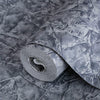 Dark Blue Deep Embossed Wallpaper, Home Wall Decor, Aesthetic Wallpaper, Textured Wallcovering Non-Adhesive-- 41.7”W X 393”H - Walloro High End Wallcoverings & More