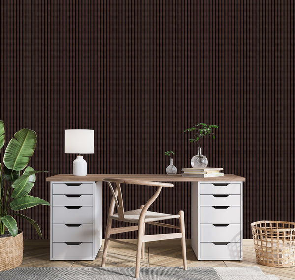 Dark Brown Woven Pattern Wall Panel, PS Wall Home Decoration Panel - Premium Quality - Adawall Wallpaper - Registered Trade Accounts Only, Wallpaper Wholesale Account - APS505 - Adawall Wholesale - Wallpaper Wholesaler