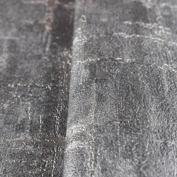 Dark Gray Abstract Metallic Lines Wallpaper, 3D Deep Embosed Silver Gold Rustic Geometric Interior Decor - Walloro High End Wallcoverings & More