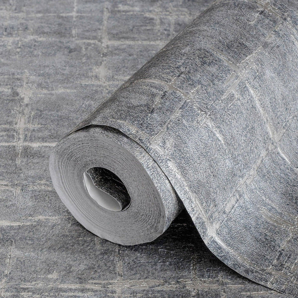Dark Gray Abstract Metallic Lines Wallpaper, 3D Deep Embosed Silver Gold Rustic Geometric Interior Decor - Adawall Wallpaper - Registered Trade Accounts Only, Wallpaper Wholesale Account - 7813-6 - Adawall Wholesale - Wallpaper Wholesaler