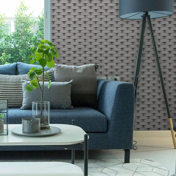 Dark Gray Embossed Cubic Geometric Wallpaper, Home Wall Decor, Aesthetic Wallpaper, Textured Wallcovering Non - Adhesive and Non - Peel - Adawall Wallpaper - Registered Trade Accounts Only, Wallpaper Wholesale Account - 7814-2 - Adawall Wholesale - Wallpaper Wholesaler