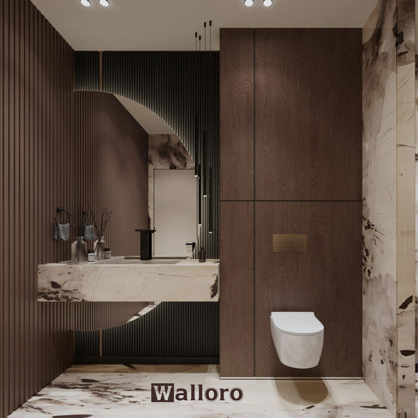 Dark Wallnut Wood Grain Wall Panel, PS Wall Home Decoration Panel - Premium Quality - Adawall Wallpaper - Registered Trade Accounts Only, Wallpaper Wholesale Account - APS206 - Adawall Wholesale - Wallpaper Wholesaler