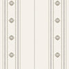 Decorative Striped Embossed Wallpaper, White, Silver 3D Boho Art Deco Ornate Home Wall Decor, Washable - Walloro High End Wallcoverings & More