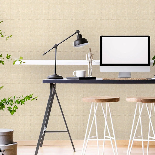 Deep Embossed Geometric Beigie, Home Wall Decor, Aesthetic Wallpaper, Textured Wallcovering Non - Adhesive and Non - Peel - Adawall Wallpaper - Registered Trade Accounts Only, Wallpaper Wholesale Account - 1001-2 - Adawall Wholesale - Wallpaper Wholesaler