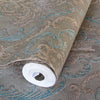 Deep Embossed Sparkling Damask Wallpaper, Stylish Brown Blue Glittering Luxury Fabric Feel Vivid Colors, Home Commercial Use, Easy Clean, Water Resistant - Adawall Wallpaper - Registered Trade Accounts Only, Wallpaper Wholesale Account - 1312-3 - Adawall Wholesale - Wallpaper Wholesaler