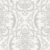 Deep Embossed Sparkling Damask Wallpaper, Stylish White Glittering Luxury Fabric Feel Vivid Colors, Home Commercial Use, Easy Clean, Water Resistant - Walloro High End Wallcoverings & More