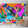 Exotic Abstract Wallpaper, Jungle and Snakes Mural, Oversized Custom Size Wall Art, Non-Woven, Non-Adhesive, Modern Wall Paper, Removable