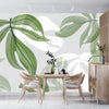 Abstract Art Wallpaper, Tropical Leaves Mural, Oversized Custom Size Wall Art, Non-Woven, Non-Adhesive, Modern Wall Paper, Removable