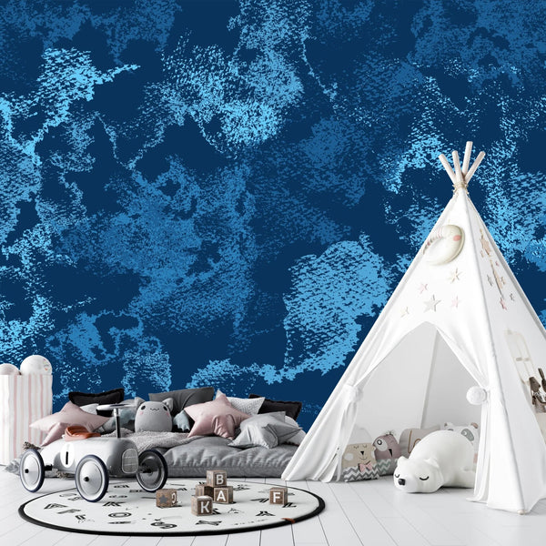 Dirty Blue Wallpaper, Navy Pattern Mural, Oversized Custom Size Wall Art, Non - Woven, Non - Adhesive, Modern Wall Paper, Removable - Adawall Wallpaper - Registered Trade Accounts Only, Wallpaper Wholesale Account - W77915 - Adawall Wholesale - Wallpaper Wholesaler