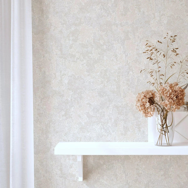 Distressed Metallic Wallpaper, Cream 3D Deep Embossed Shiny Rustic Aged Industrial Design - Adawall Wallpaper - Registered Trade Accounts Only, Wallpaper Wholesale Account - 1513-1 - Adawall Wholesale - Wallpaper Wholesaler