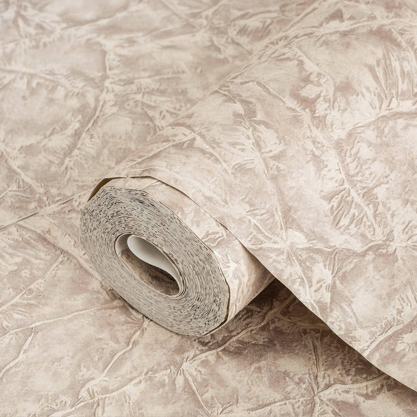 Durable Beige Pattern Embossed Wallpaper, Home Wall Decor, Aesthetic Wallpaper, Textured Wallcovering Non-Adhesive - 41.7”W X 393”H - Walloro High End Wallcoverings & More