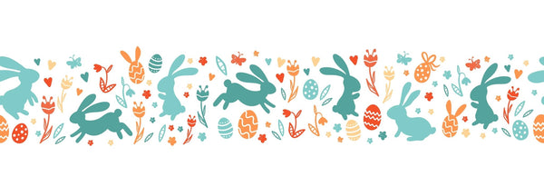 Easter Bunnies Wallpaper, Seamless Pattern Mural, Oversized Custom Size Wall Art, Non - Woven, Non - Adhesive, Modern Wall Paper, Removable - Adawall Wallpaper - Registered Trade Accounts Only, Wallpaper Wholesale Account - W78020 - Adawall Wholesale - Wallpaper Wholesaler