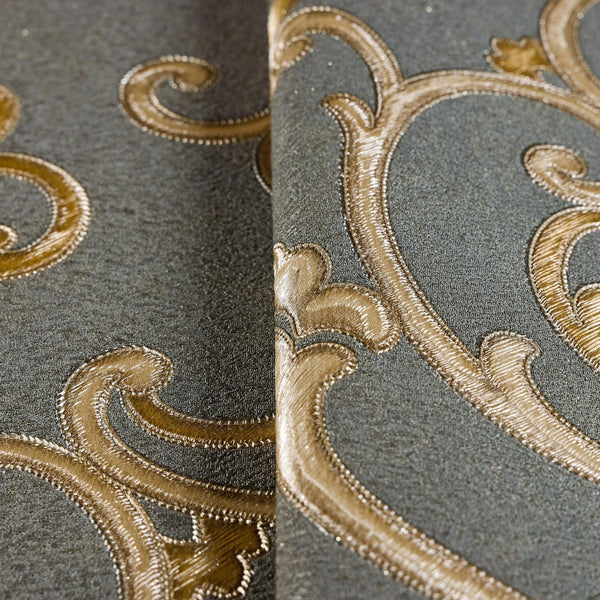 Elegant Damask Embossed Wallpaper, 3D Textured Wallcovering, Traditional, Neutral Gold, Extra Large 114 sq ft Roll, Luxury, Washable, Decor - Adawall Wallpaper - Registered Trade Accounts Only, Wallpaper Wholesale Account - 6806-5 - Adawall Wholesale - Wallpaper Wholesaler