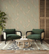 Elegant Green & Cream Wallpaper, Natural Wallpaper, Modern & Minimalist Wall Covering,Modern Look Neutral Colors Glittering Wallcovering - Adawall Wallpaper - Registered Trade Accounts Only, Wallpaper Wholesale Account - 24113-3 - Adawall Wholesale - Wallpaper Wholesaler