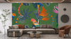 Exotic Abstract Wallpaper, Parrots Mural, Oversized Custom Size Wall Art, Non - Woven, Non - Adhesive, Modern Wall Paper, Removable - Adawall Wallpaper - Registered Trade Accounts Only, Wallpaper Wholesale Account - W77858 - Adawall Wholesale - Wallpaper Wholesaler