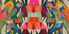 Exotic Botanical Geometric Wallpaper, Seamless Pattern Mural, Oversized Custom Size Wall Art, Non - Woven, Non - Adhesive, Modern Wall Paper, Removable - Adawall Wallpaper - Registered Trade Accounts Only, Wallpaper Wholesale Account - W77896 - Adawall Wholesale - Wallpaper Wholesaler