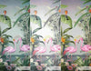 Flamingo Nature Theme Wall Mural, Green Forest Wallpaper, Custom Wall Mural, Wall Poster Home Interior Decor, Non - Adhesive, Non - Woven, Washable, Removable - Adawall Wallpaper - Registered Trade Accounts Only, Wallpaper Wholesale Account - A319-3 - Adawall Wholesale - Wallpaper Wholesaler