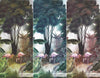 Flamingos Tropical Trees Wallpaper, Light Green Nature Wall Mural, Jungle Forest Scene, Non - Woven, Non - Pasted, Removable, Custom Exotic Wall Print Art - Adawall Wallpaper - Registered Trade Accounts Only, Wallpaper Wholesale Account - A307-1 - Adawall Wholesale - Wallpaper Wholesaler
