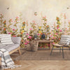 Floral Blossoms Wallpaper, Green Flowers Birds Wall Mural, Oversized Custom Size Wall Art, Non - Woven, Non - Adhesive, Modern Wall Paper, Removable - Adawall Wallpaper - Registered Trade Accounts Only, Wallpaper Wholesale Account - SE320-3 - Adawall Wholesale - Wallpaper Wholesaler