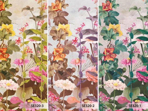 Floral Blossoms Wallpaper, Pink Flowers Birds Wall Mural, Oversized Custom Size Wall Art, Non - Woven, Non - Adhesive, Modern Wall Paper, Removable - Adawall Wallpaper - Registered Trade Accounts Only, Wallpaper Wholesale Account - SE320-1 - Adawall Wholesale - Wallpaper Wholesaler
