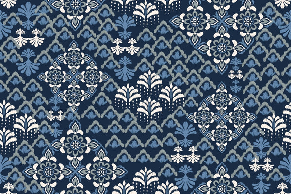 Floral Damask Wallpaper, Seamless Pattern Mural, Oversized Custom Size Wall Art, Non - Woven, Non - Adhesive, Modern Wall Paper, Removable - Adawall Wallpaper - Registered Trade Accounts Only, Wallpaper Wholesale Account - W77963 - Adawall Wholesale - Wallpaper Wholesaler