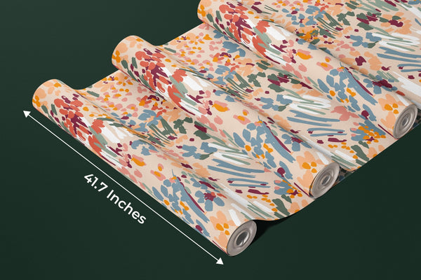 Floral Liberty Pattern Wallpaper, Plants Background Mural, Oversized Custom Size Wall Art, Non - Woven, Non - Adhesive, Modern Wall Paper, Removable - Adawall Wallpaper - Registered Trade Accounts Only, Wallpaper Wholesale Account - W77531 - Adawall Wholesale - Wallpaper Wholesaler