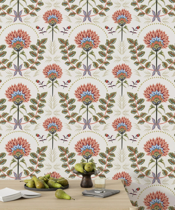 Floral Wallpaper, Boho Mural, Oversized Custom Size Wall Art, Non - Woven, Non - Adhesive, Modern Wall Paper, Removable - Adawall Wallpaper - Registered Trade Accounts Only, Wallpaper Wholesale Account - W77529 - Adawall Wholesale - Wallpaper Wholesaler