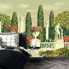 Flower Beds Wallpaper, Terrace in the Park Mural, Oversized Custom Size Wall Art, Non - Woven, Non - Adhesive, Modern Wall Paper, Removable - Adawall Wallpaper - Registered Trade Accounts Only, Wallpaper Wholesale Account - W77765 - Adawall Wholesale - Wallpaper Wholesaler