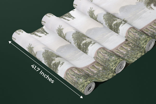 Foggy Forest Wallpaper, Tropical Leaves, Trees Mural, Oversized Custom Size Wall Art, Non - Woven, Non - Adhesive, Modern Wall Paper, Removable - Adawall Wallpaper - Registered Trade Accounts Only, Wallpaper Wholesale Account - W77984 - Adawall Wholesale - Wallpaper Wholesaler