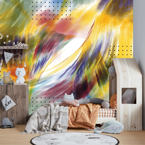 Futuristic Colorful Wallpaper, Seamless Pattern Mural, Oversized Custom Size Wall Art, Non - Woven, Non - Adhesive, Modern Wall Paper, Removable - Adawall Wallpaper - Registered Trade Accounts Only, Wallpaper Wholesale Account - W78177 - Adawall Wholesale - Wallpaper Wholesaler