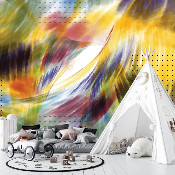 Futuristic Colorful Wallpaper, Seamless Pattern Mural, Oversized Custom Size Wall Art, Non - Woven, Non - Adhesive, Modern Wall Paper, Removable - Adawall Wallpaper - Registered Trade Accounts Only, Wallpaper Wholesale Account - W78177 - Adawall Wholesale - Wallpaper Wholesaler