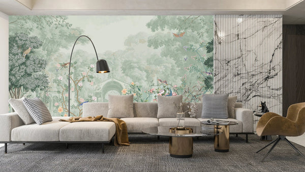 Garden Forest Wallpaper, Vintage Roman Mural, Oversized Custom Size Wall Art, Non - Woven, Non - Adhesive, Modern Wall Paper, Removable - Adawall Wallpaper - Registered Trade Accounts Only, Wallpaper Wholesale Account - W77711 - Adawall Wholesale - Wallpaper Wholesaler