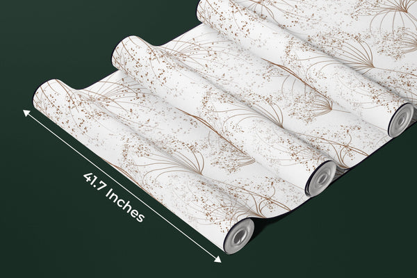 Luxury Art Wallpaper, Flower Mural, Oversized Custom Size Wall Art, Non-Woven, Non-Adhesive, Modern Wall Paper, Removable