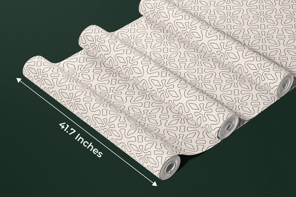 Linear Geometric Wallpaper, Seamless Pattern Mural, Oversized Custom Size Wall Art, Non-Woven, Non-Adhesive, Modern Wall Paper, Removable