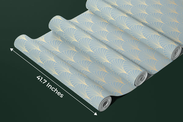 Luxury Art Deco Wallpaper, Seamless Pattern Mural, Oversized Custom Size Wall Art, Non-Woven, Non-Adhesive, Modern Wall Paper, Removable