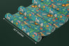 Tropical Animals Wallpaper, Green Background Mural, Oversized Custom Size Wall Art, Non-Woven, Non-Adhesive, Modern Wall Paper, Removable