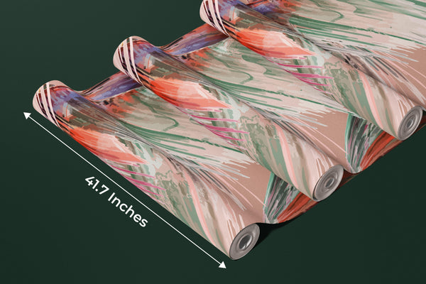 Artistic Paint Colorful Wallpaper, Seamless Pattern Mural, Oversized Custom Size Wall Art, Non-Woven, Non-Adhesive, Modern Wall Paper, Removable