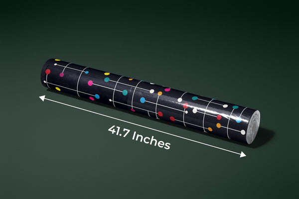 Colorful Lines, Dots Wallpaper, Black Background Mural, Oversized Custom Size Wall Art, Non-Woven, Non-Adhesive, Modern Wall Paper, Removable