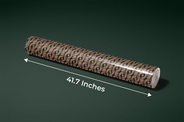 Geometric Abstract Brown Chainy Wallpaper, Seamless Pattern Mural, Oversized Custom Size Wall Art, Non-Woven, Non-Adhesive, Modern Wall Paper, Removable