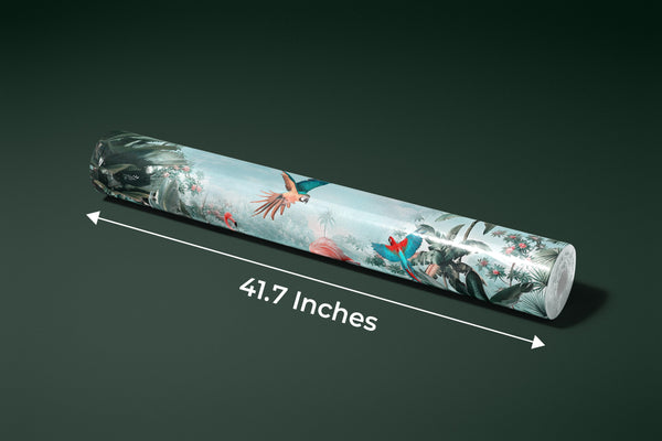 Tropical Wallpaper, Birds Mural, Oversized Custom Size Wall Art, Non-Woven, Non-Adhesive, Modern Wall Paper, Removable