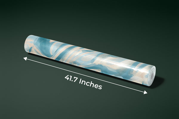 Abstract Teal, Beige Wallpaper, Paint Strokes Mural, Oversized Custom Size Wall Art, Non-Woven, Non-Adhesive, Modern Wall Paper, Removable