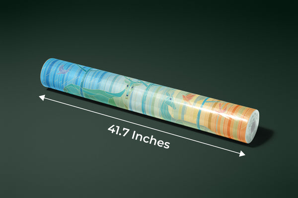 Stained Glass Deers Wallpaper, Spring Forest Mural, Oversized Custom Size Wall Art, Non-Woven, Non-Adhesive, Modern Wall Paper, Removable