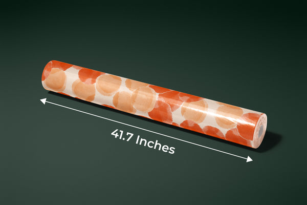 Orange Watercolor Shapes and Stains Wallpaper, Seamless Pattern Mural, Oversized Custom Size Wall Art, Non-Woven, Non-Adhesive, Modern Wall Paper, Removable