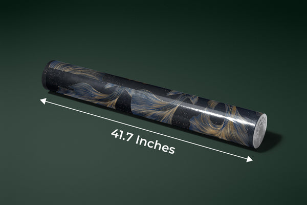 Koi Fish Wallpaper, Golden Line Style Wall Mural, Oversized Custom Size Wall Art, Non-Woven, Non-Adhesive, Modern Wall Paper, Removable