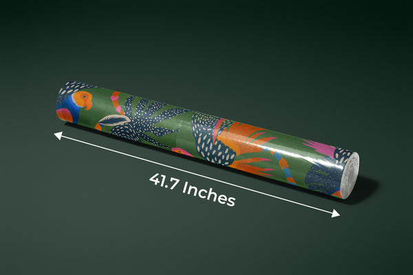 Exotic Abstract Wallpaper, Parrots Mural, Oversized Custom Size Wall Art, Non-Woven, Non-Adhesive, Modern Wall Paper, Removable