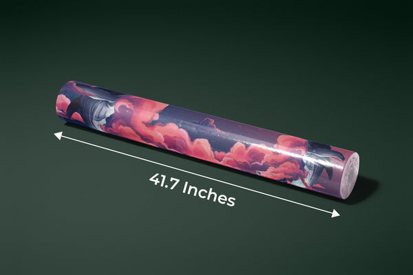 Whales in the Sky Wallpaper, Pink Clouds Mural, Oversized Custom Size Wall Art, Non-Woven, Non-Adhesive, Modern Wall Paper, Removable