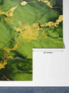 Light Green Marble Wallpaper, Gold Abstract Mural, Oversized Custom Size Wall Art, Non-Woven, Non-Adhesive, Modern Wall Paper, Removable