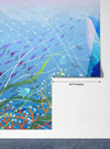 Whale and Fishes Wallpaper, Underwater Scene Mural, Oversized Custom Size Wall Art, Non-Woven, Non-Adhesive, Modern Wall Paper, Removable