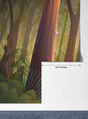 Cute Wild Forest Wallpaper, Animals Mural, Oversized Custom Size Wall Art, Non-Woven, Non-Adhesive, Modern Wall Paper, Removable
