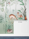 Cute Animals Wallpaper, Kids Mural, Oversized Custom Size Wall Art, Non-Woven, Non-Adhesive, Modern Wall Paper, Removable